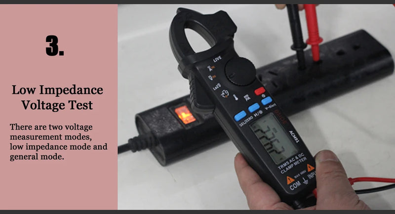 BSIDE Digital Clamp Meter 1mA High-Precision Ammeter Pliers True RMS DC AC Current Car Repair Electrical Temp Tester Multimeter