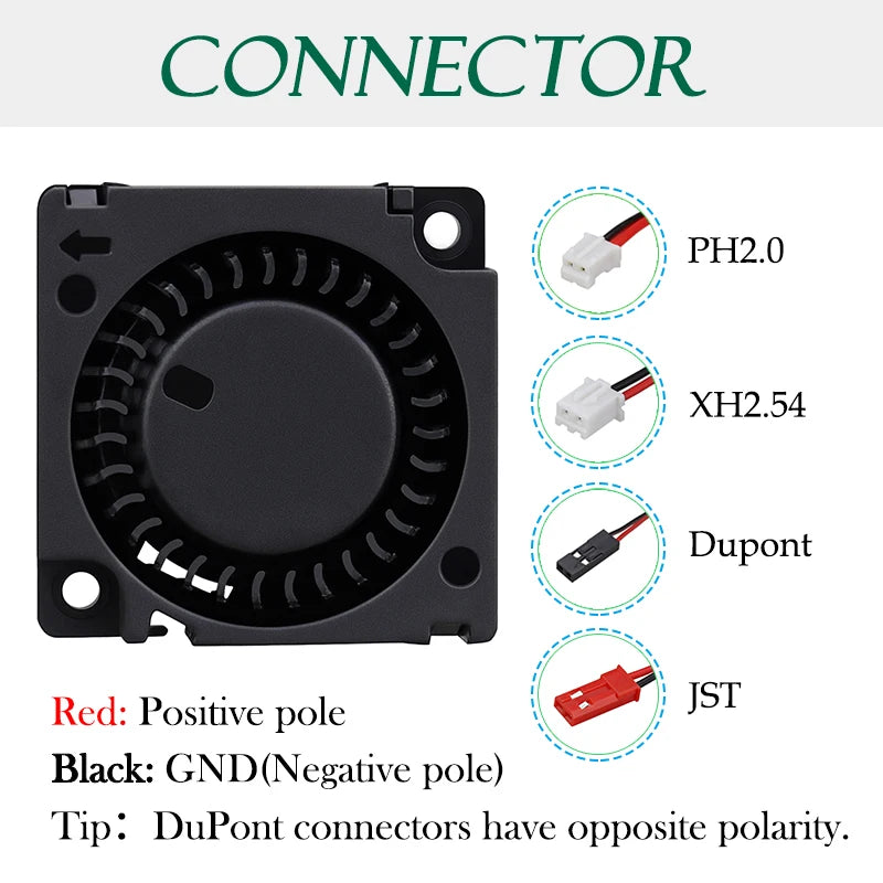 2 Pieces Gdstime DC 5V 12V 24V 30x30x10mm Sleeve Dual Ball 1 inch Small Mini Blower Cooling Fan 30mm x 10mm 3cm 3010 3D Printer