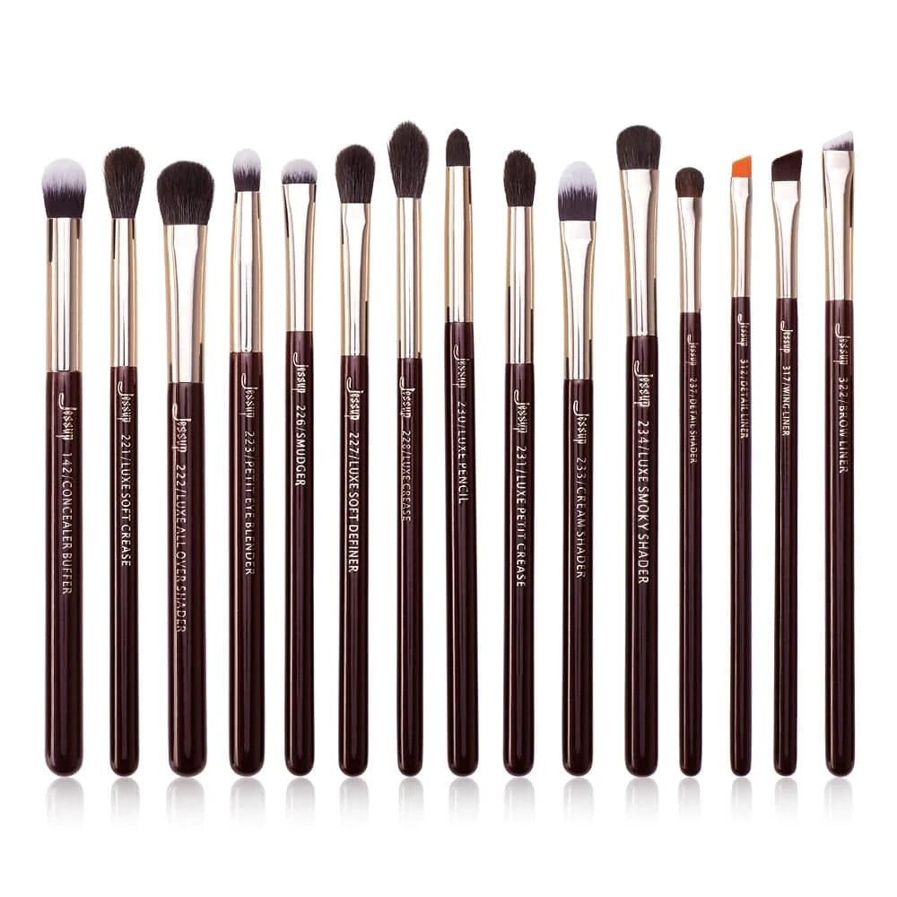 Jessup Professional Makeup Brushes Set 15pcs Make up Brush Pearl White/Silver Tools kit Eye Liner Shader natural-synthetic hair - PST PS Tradings