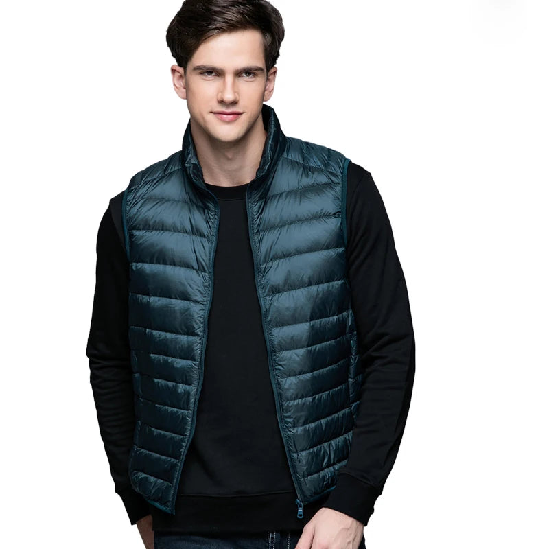 Spring Man 90% Duck Down Vest Ultra Light Jackets Men Fashion Sleeveless Outerwear Coat Autumn Winter Coat