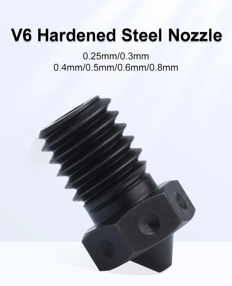 RTrianglelab  A2 Hardened Steel V6 Nozzle compatible PEI PEEK  Carbon Fiber Filament For v6 HOTEND Dragon RAPIDO Matrix EXTRUDER