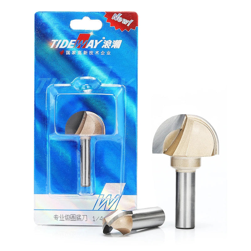 Core Box Round Cove Nose Bit Tungsten Carbide CNC Woodworking Groove Tools Router Bits for Wood 1/2 1/4 Shank Milling Cutter