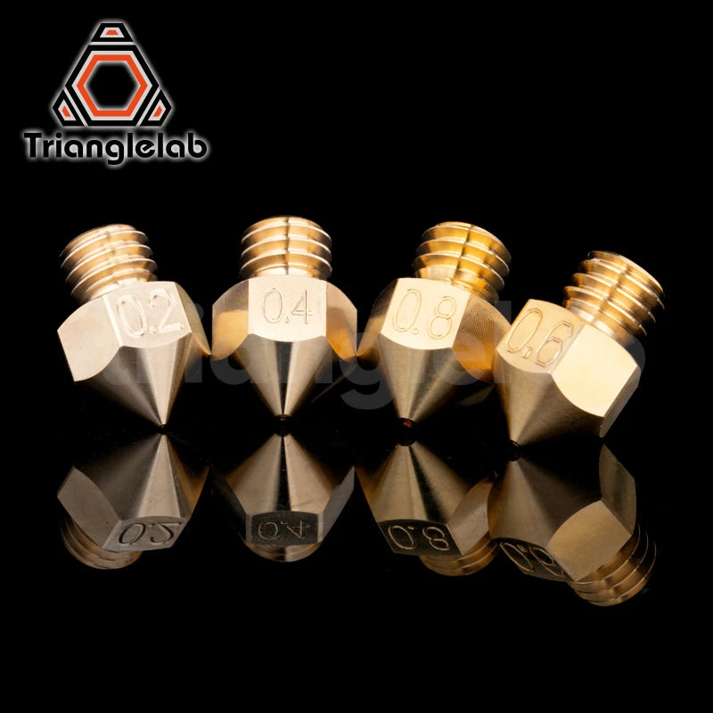 trianglelab Top quality Brass MK8 Nozzle for 3D printers hotend 1.75MM Filament  J-head cr10 heat block ender3 hotend m6 Thread