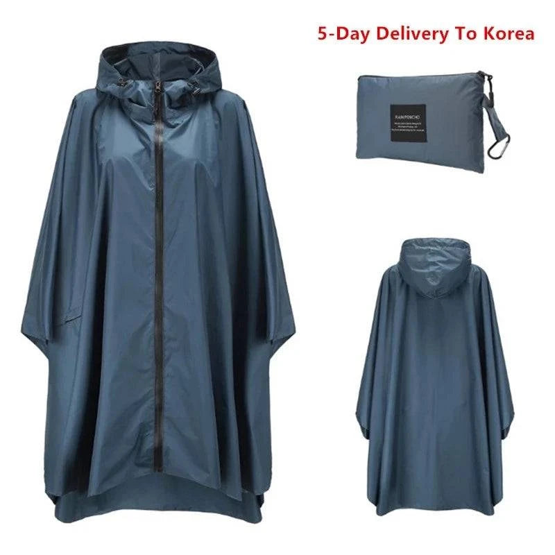 Women Men Poncho Raincoat Waterproof Tent Cover Wear Outdoors Hiking Biker Rain Coat Jacket Zip Cloak Capa De Chuva - Property & Safety Tradings