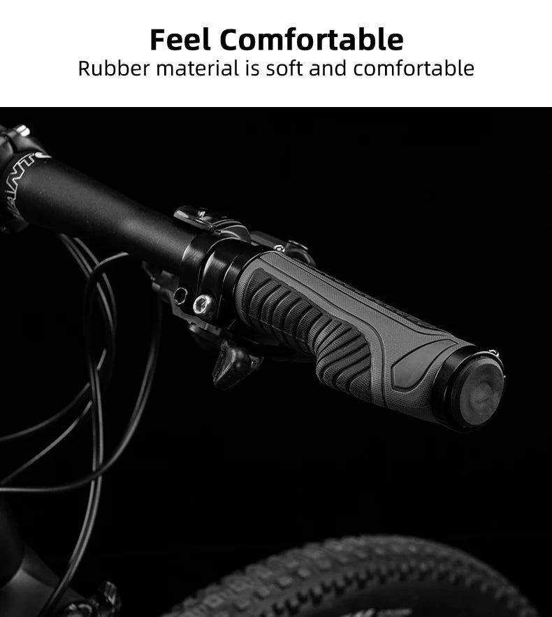 ROCKBROS Bicycle Grips MTB Road Bike Double Lock Rubber Handlebar Grips Anti-skid Shock-absorbing Soft Bike Grips Handlebar bmx - Property & Safety Tradings