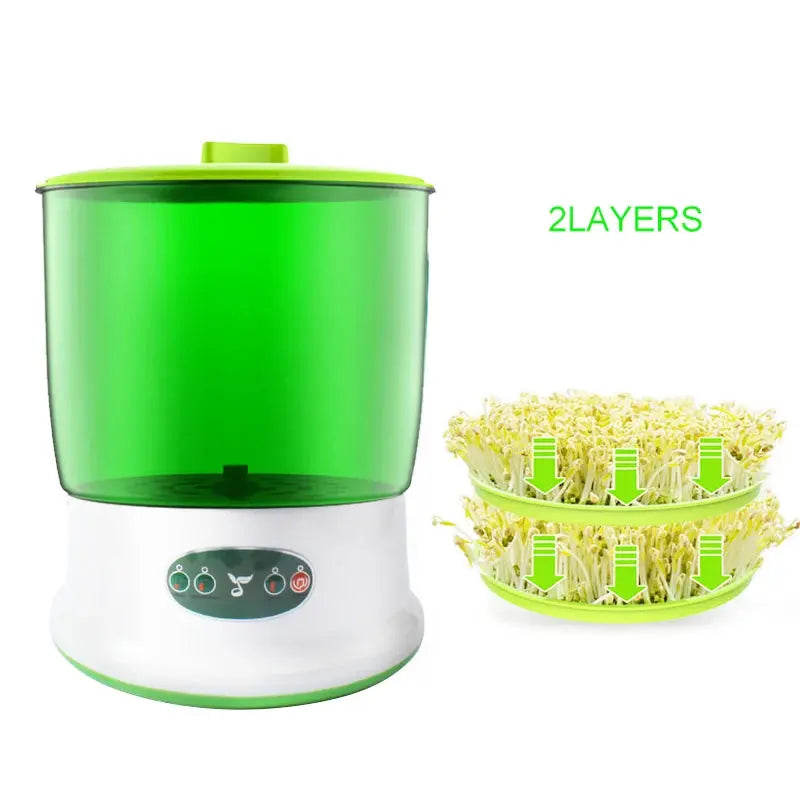 Intelligent Bean Sprouts Maker Thermostat Green Vegetable Seeds Growth Bucket Automatic Electric Sprout Buds Germinator Machine - Property & Safety Tradings