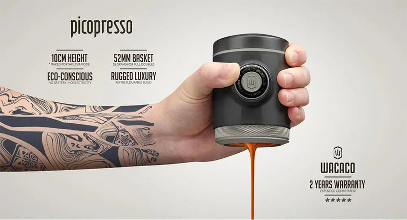 WACACO Picopresso Portable Espresso Maker, Specialty Coffee Machine, 18 Bar Pressure Travel Coffee,  Gift, New Year - Property & Safety Tradings