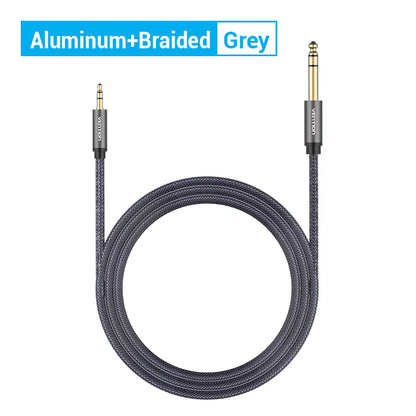 Tions 3,5mm zu 6,35mm Adapter Aux Kabel für Mixer Verstärker Gold Überzogene 3,5 Klinke auf 6,5 Klinke 0,5 m 3m 5m Aux Cabo Stecker auf Stecker