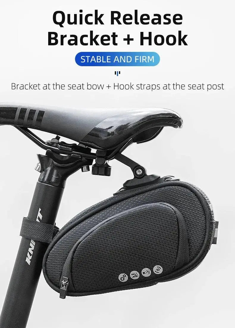 ROCKBROS Rainproof Bicycle Bag Shockproof Bike Saddle Bag For Refletive Rear Large Capatity Seatpost MTB Bike Bag Accessories - Property & Safety Tradings