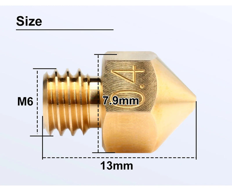 trianglelab Top quality Brass MK8 Nozzle for 3D printers hotend 1.75MM Filament  J-head cr10 heat block ender3 hotend m6 Thread