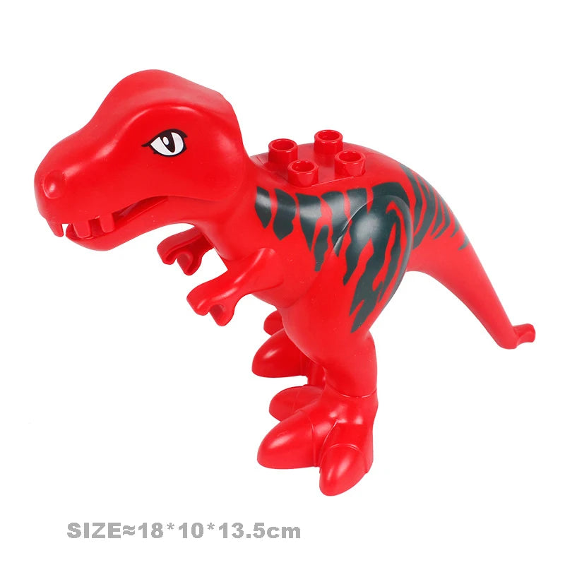 Education Assembly Big Building Blocks Jurassic Dinosaur Model Supplement Accessories Compatible Duploes Child Durable Toys Gift