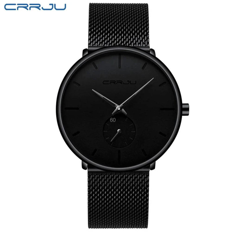 CRRJU Fashion Mens Watches Top Brand Luxury Quartz Watch Men Casual Slim Mesh Steel Waterproof Sport Watch Relogio Masculino - PST PS Tradings