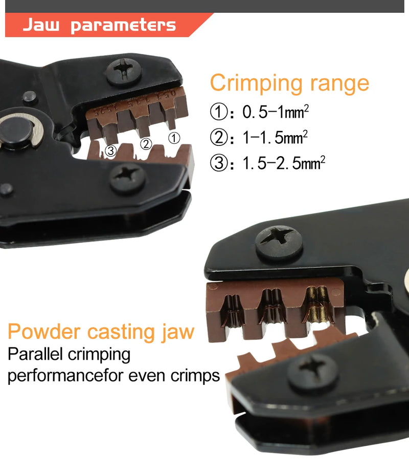 SN-48B SN-2 Wire Crimping Pliers 0.5-2.5mm2 20-13AWG for Box TAB 2.8 4.8 6.3 SM2.5 XH2.54 Terminals Sets Electrical Hand Tools