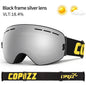 COPOZZ Brand Ski Goggles Double Layers UV400 Anti-fog Big Ski Glasses Skiing Mask Snowboard Men Women Snow Goggles GOG-201 Pro - Property & Safety Tradings