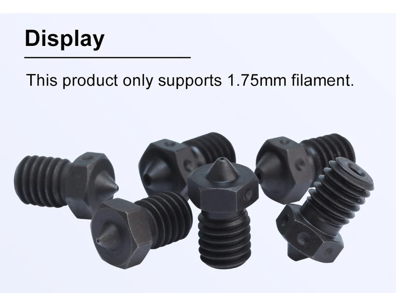 RTrianglelab  A2 Hardened Steel V6 Nozzle compatible PEI PEEK  Carbon Fiber Filament For v6 HOTEND Dragon RAPIDO Matrix EXTRUDER