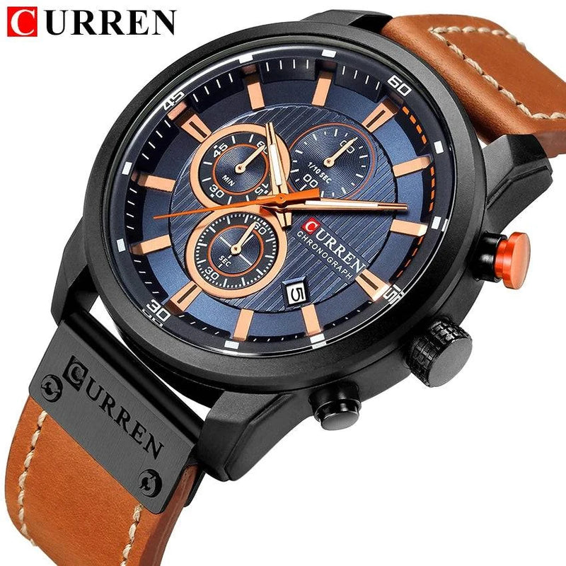 CURREN Fashion Date Quartz Men Watches Top Brand Luxury Male Clock Chronograph Sport Mens Wrist Watch Hodinky Relogio Masculino - Property & Safety Tradings