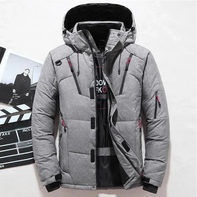 New Winter Jacket Men Casual White Duck Down Warm Hooded Coats Mens Outwear Windbreaker Thicken Parkas 4XL abrigo hombre casaco - Property & Safety Tradings