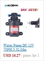 DC 12V 60W Micro Electric Diaphragm Water Pump 5L/min High Pressure Car Washing Spray Water Pump 0.8Mpa 5L/min - PST PS Tradings