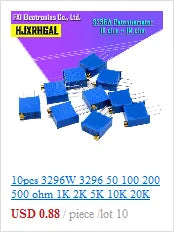 20pcs RM065 RM-065 100 200 500 1K 2K 5K 10K 20K 50K 100K 200K 500K 1M ohm Trimpot Trimmer Potentiometer variable resistor - PST PS Tradings