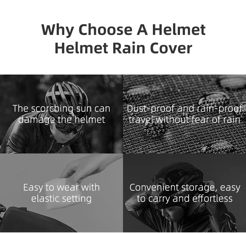 ROCKBROS Cycling Bike Helmets Rain Covers Windproof Waterproof Dust-proof Rain Cover MTB Road Bike Bicycle Helmet Protect Cover - PST PS Tradings