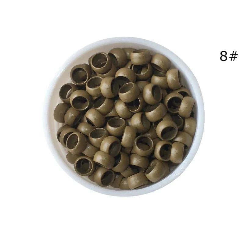 3000 pcs/Lot 4.0*2.7*2.5 mm Black nano micro rings copper micro beads For Nano Ring Hair Extensions 7 color in stock - Property & Safety Tradings