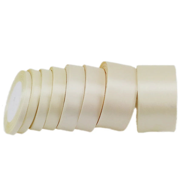 Ivory Satin Ribbon Wholesale Gift Wrapping Christmas ribbons - PST PS Tradings