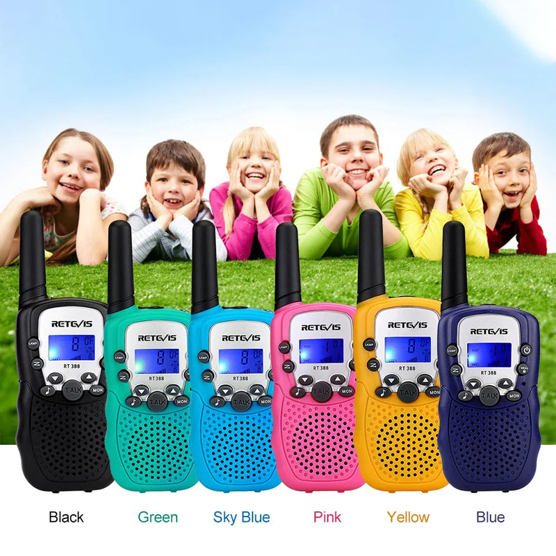 RETEVIS RT388 Walkie Talkie Children 2 Pcs Children's Radio Receiver Walkie-Talkie Kids Birthday Gift Child Toys for Boys Girls