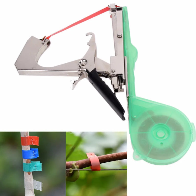 Drtools New High Quality Plant Branch Hand Tying Staples +Tapener +TapesBinding Machine Flower Vegetable Garden tapetool 1set