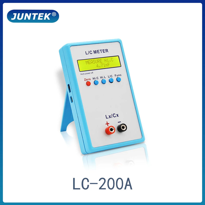 JUNTEK LC-200A Digital LCD Capacitance  Inductance Meter  LC Meter 1pF-100mF 1uH-100H