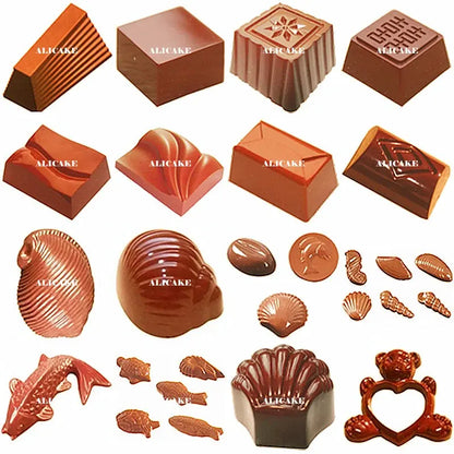 Polycarbonate Chocolate Molds for Chocolate Professional Baking Candy Bonbons Bar Acrylic Mould Confectionery Bakery Utensils - Property & Safety Tradings