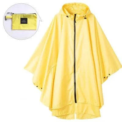 Women Men Poncho Raincoat Waterproof Tent Cover Wear Outdoors Hiking Biker Rain Coat Jacket Zip Cloak Capa De Chuva - Property & Safety Tradings