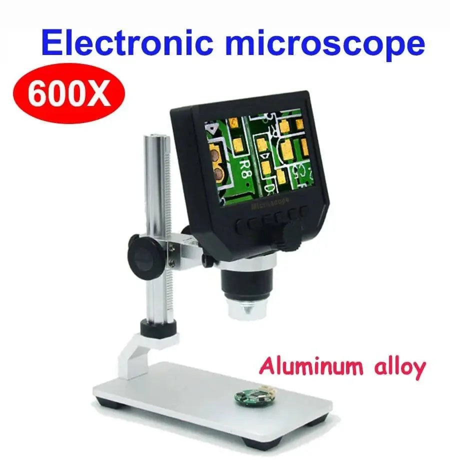 600X  digital microscope electronic video microscope 4.3 inch HD LCD soldering microscope  phone repair Magnifier - Property & Safety Tradings