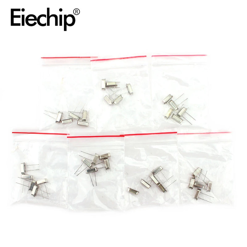 35pcs/Lot Crystal Oscillator Electronic Kit, HC-49S 7 kind DIP Quartz Oscillator 32.768Khz 4Mhz 8Mhz 12Mhz 16Mhz 20Mhz 25Mhz - PST PS Tradings