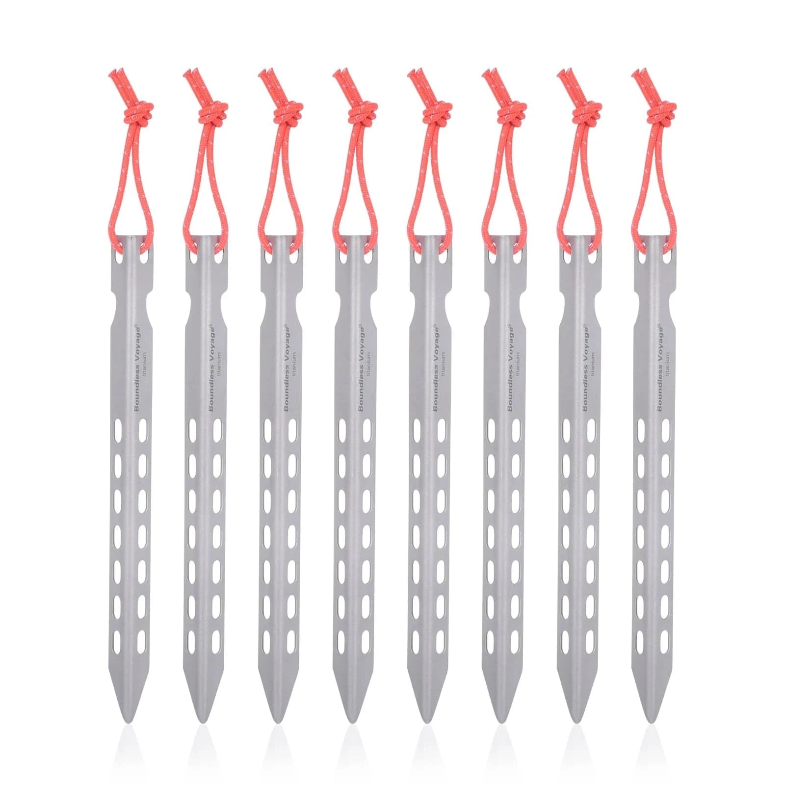 Boundless Voyage Titanium Pegs Outdoor Camping V-type Tent Stakes Portable Tent Titanium Nail Ti4008P - Property & Safety Tradings