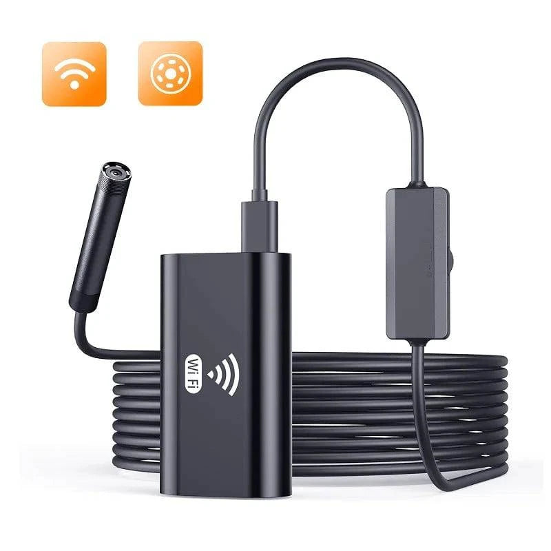 F99 Wifi Endoscope Camera HD720P 8mmLens USB Camera Semi-rigid Cable Waterproof Iphone Android Wireless Car Inspection Borescope - PST PS Tradings