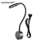 Wand Lampe 3W Home Hotel Loft Nacht Lesen Buch Schwarz Silber Licht Flexiable AUF/OFF Schalter 90-260V Spot LED Lampe