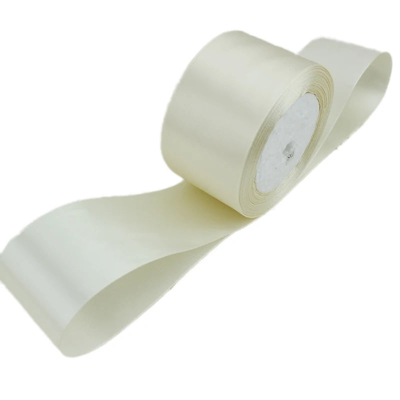 Ivory Satin Ribbon Wholesale Gift Wrapping Christmas ribbons - PST PS Tradings