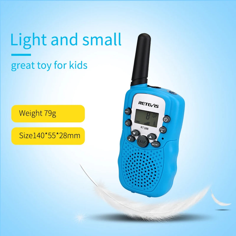 RETEVIS RT388 Walkie Talkie Children 2 Pcs Children's Radio Receiver Walkie-Talkie Kids Birthday Gift Child Toys for Boys Girls