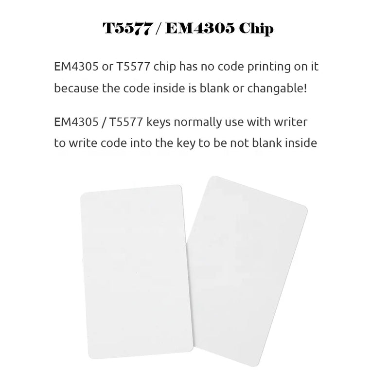 EM4305 T5577 Blank Card RFID Chip Cards 125 khz Copy Rewritable Writable Rewrite Duplicate 125khz - PST PS Tradings