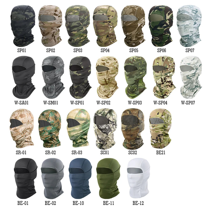 Camouflage Balaclava Full Face Breathable Full Face Scarf Mask Hiking Cycling Hunting Bike Head Cover Tactical Airsoft Cap Men - PST PS Tradings