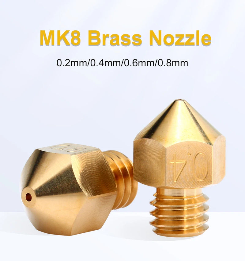 trianglelab Top quality Brass MK8 Nozzle for 3D printers hotend 1.75MM Filament  J-head cr10 heat block ender3 hotend m6 Thread