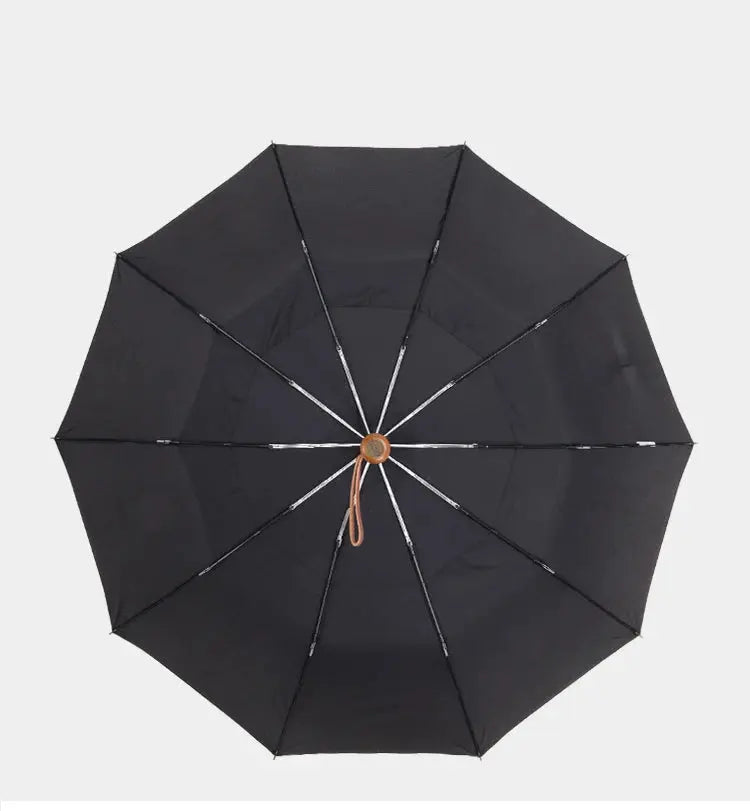 PARACHASE Big Umbrella Men Business Style 115cm Automatic Umbrella Rain Double Layer 10K Windproof Large Golf Umbrellas Wooden - Property & Safety Tradings