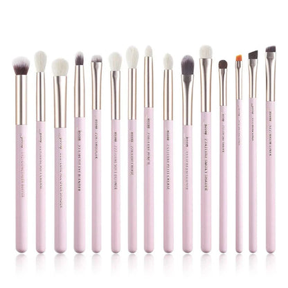 Jessup Makeup Brushes Set 15pcs Make up Brush Tools kit Eye Liner Shader natural-synthetic hair Rose Gold/Black T157 - Property & Safety Tradings