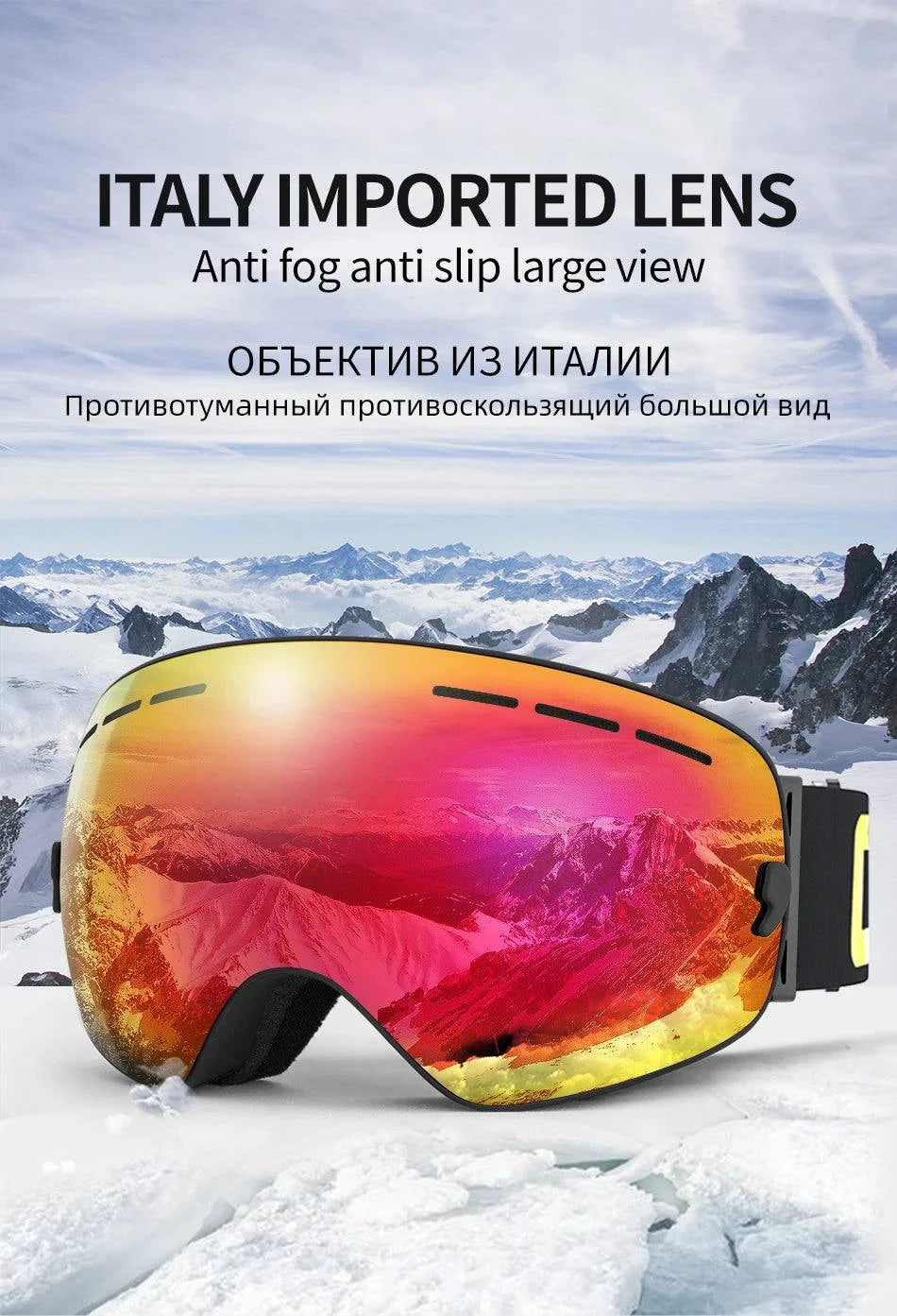 COPOZZ Brand Ski Goggles Double Layers UV400 Anti-fog Big Ski Glasses Skiing Mask Snowboard Men Women Snow Goggles GOG-201 Pro - Property & Safety Tradings