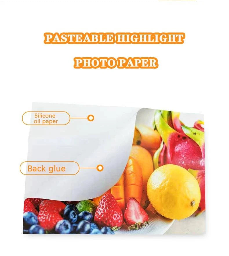 New 135g/150g Self-adhesive Photo Paper Inkjet Photo Paper A3/a4/a5/a6 Photo Sticker Pasteable Waterproof High-gloss Photo Paper - PST PS Tradings