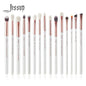 Jessup Professional Makeup Brushes Set 15pcs Make up Brush Pearl White/Silver Tools kit Eye Liner Shader natural-synthetic hair - Property & Safety Tradings