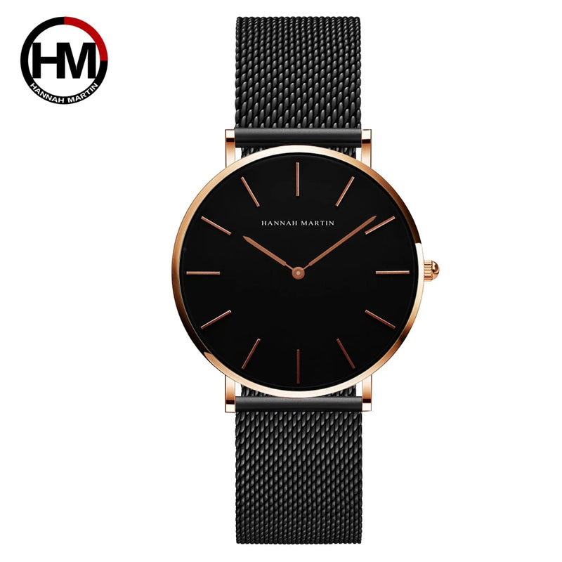 Drop Shipping A++++ Quality Stainless Steel Band Japan Quartz Movement Waterproof Women Full Rose Gold Ladies Luxury Wrist Watch - Property & Safety Tradings