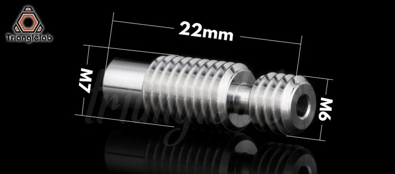 R trianglelab GRADE5 V6 titanium alloy heatbreak  1.75MM for VOLCANO V6 HOTEND for Carbon fiber wear resistance 3D printer