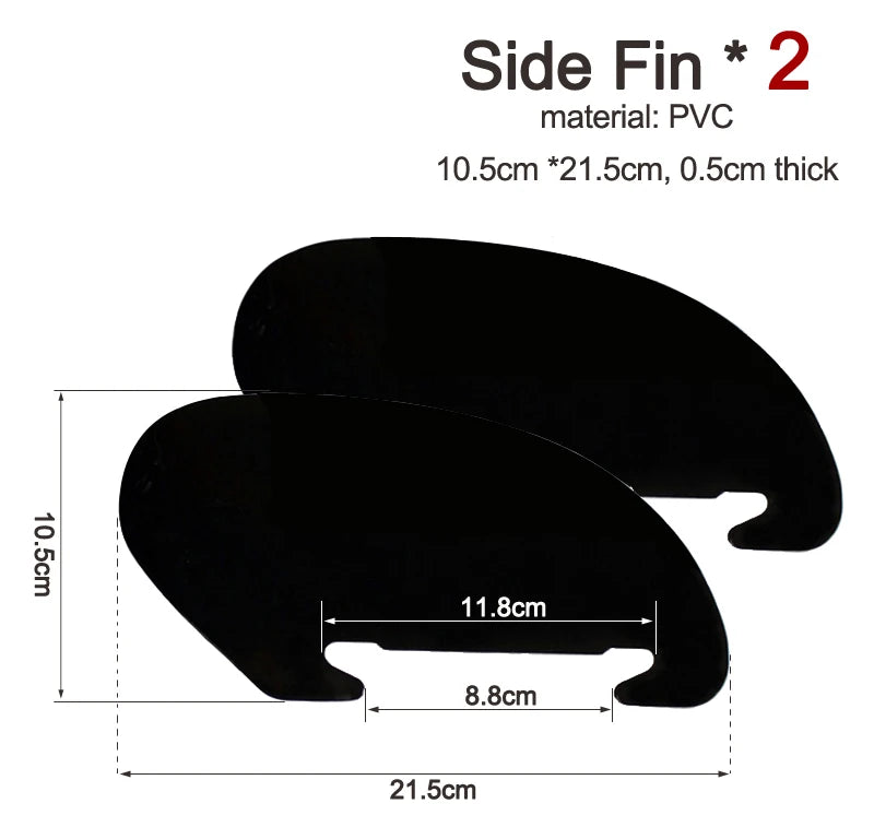 Surf water wave fin SUP accessory stablizer, fit ZRAY stand up paddle board surfboard slide-in central fin side fin - PST PS Tradings