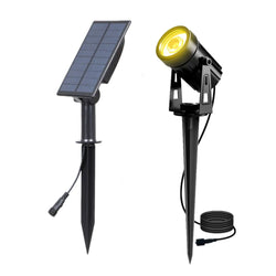 Solarbetriebener Strahler, IP65, Solar-LED-Licht, für den Außenbereich, Landschaft, Hof, Garten, Baum, separat Lampe, Aluminium, rostfrei, Solarlampe